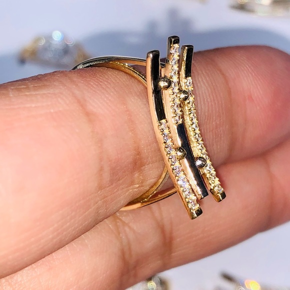 14k solid REAL Gold stunning custom made in Turkey exquisite ring Free Appraisal - Picture 4 of 4